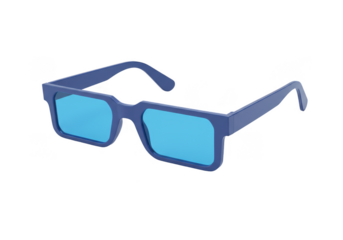 3d Blue Glasses Eyeglasses Accessory Spectacles Style Fashion View