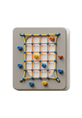 3d Climbing Wall Toy Rope Knots Illustration Activity Isolated Background