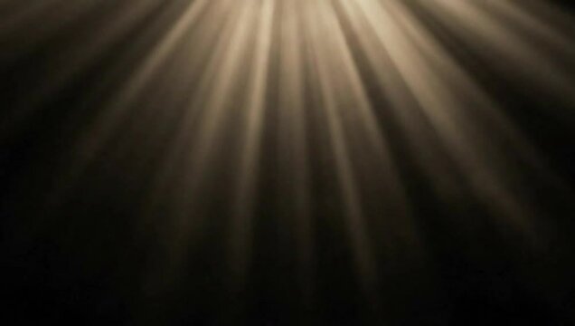 Golden Light Rays - Heavenly Beam, Abstract Background, Spotlight Effect, Volumetric Light
