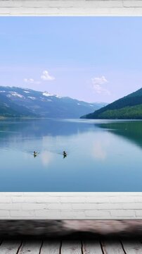 Canvas showing people kayaking