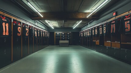 Fototapeta premium Sports Locker Room Interior