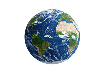 Fototapeta premium 3D Earth Globe Planet World Space Map with Transparent Background