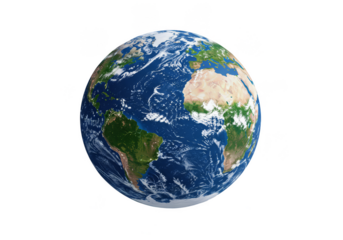 3D Earth Globe Planet World Space Map with Transparent Background