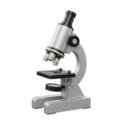 3D Microscope Laboratory Research Tool Isolated Transparent Background