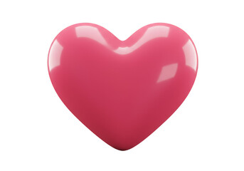 3d Heart Symbol Love Pink Valentine Affection Romantic Sweet Shiny