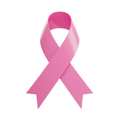 3d Pink Ribbon Breast Cancer Awareness Symbol of Support Hope