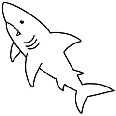 Shark line art