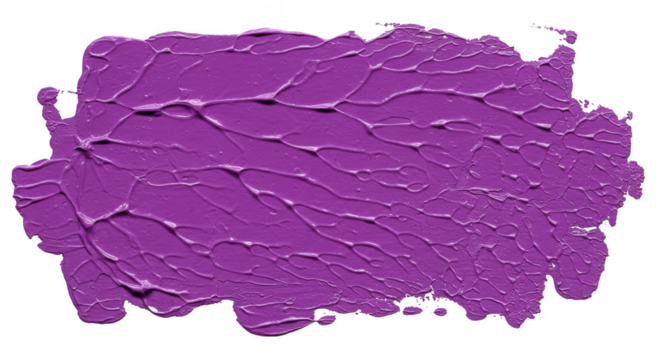 Abstract Purple Paint Stroke Brush Stain Texture Isolated Element