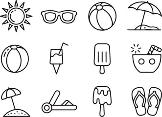 Beach & Holiday Icon Pack for Designers

