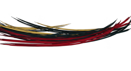 Abstract Wave Background in Red Black Gold Colors Transparent Design