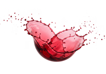 Abstract Wine Splash Isolated Liquid Transparent Motion Red Wave