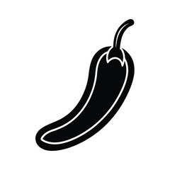 Chili Pepper Icon Outline Vector Illustration