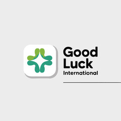 Modern Star Spark Logo Design Template Vector: Good Luck International Business Brand Identity Icon for Financial, Consulting, or Global Technology Company, Illustrator Artwork, Illustrator Artwork