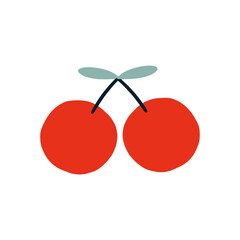 cherry fruit icon design vector illustration