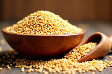 Elegant Handcrafted Wooden Bowl Brimming with Fresh Organic Ingredients. AI Generative