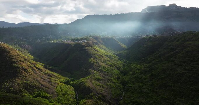 Lalibela Town In The Amhara Region Of Northern Ethiopia - Drone Shot