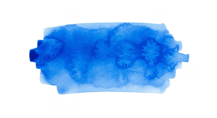 Abstract Blue Watercolor Stain Brush Texture Design Element