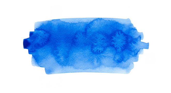 Abstract Blue Watercolor Stain Brush Texture Design Element