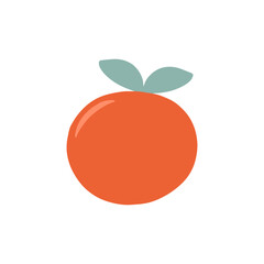 orange fruit cartoon design illustration