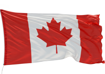 Canada National Flag 3D Render Patriotic Banner Maple Leaf Transparent