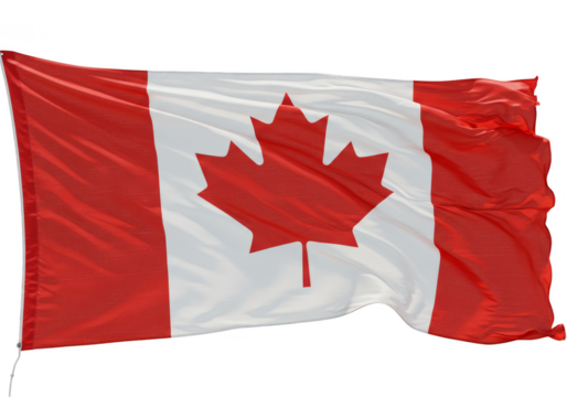Canada National Flag 3D Render Patriotic Banner Maple Leaf Transparent