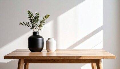 Modern room interior with stylish wooden furniture and classic design elements