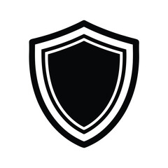Obraz premium Shield Icon Outline Vector Illustration