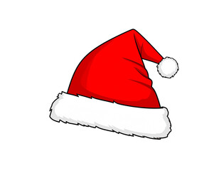 Illustration du chapeau rouge du Père Noël.