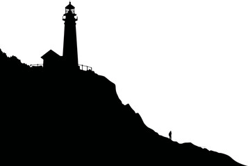 Mercusuar landscape scene silhouette