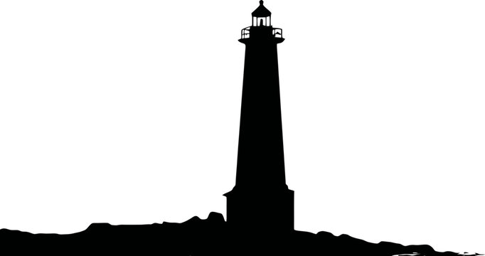 Mercusuar landscape scene silhouette