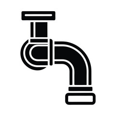 Water Pipe Icon Outline Vector Illustration