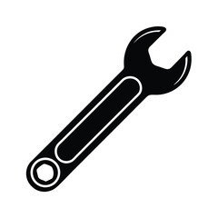 Wrench Icon Outline Vector Illustration
