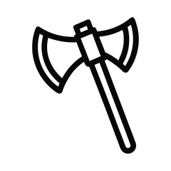 Axe Icon Outline Vector Illustration