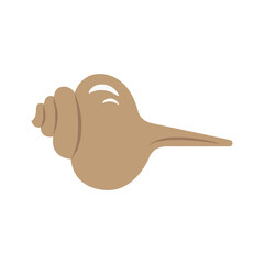 Vector color shadow icon for Lightning whelk