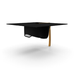 Graduation Cap Achievement Success Education 3d transparent background png