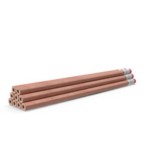 Rose Gold Pencils A Minimalist Stationery Composition 3d transparent background png