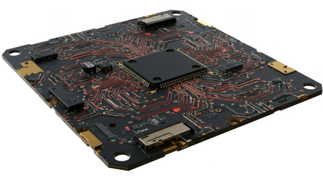 Black Circuit Board Tech Electronic Chip Hardware Transparent