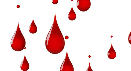 Bleeding Drops PNG Red Blood Elements Transparent Illustration