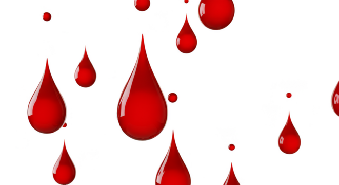 Bleeding Drops PNG Red Blood Elements Transparent Illustration