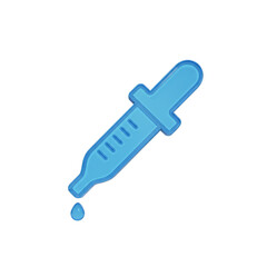 Blue Dropper Illustration Liquid Medicine Science Transparent Background