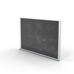 Versatile Black Chalkboard with Decorative Frame 3d transparent background png