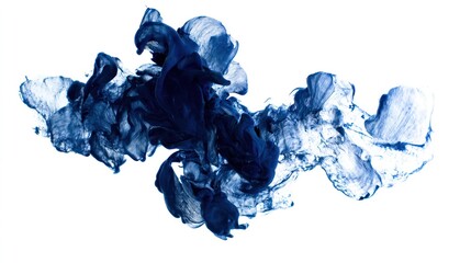 Fototapeta premium Swirling liquid watercolor with vibrant blue pigments, expressing motion and artistic spontaneity