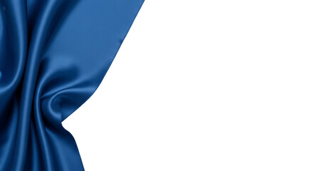 Blue Silk Satin Fabric Background Elegant Texture Textile Material