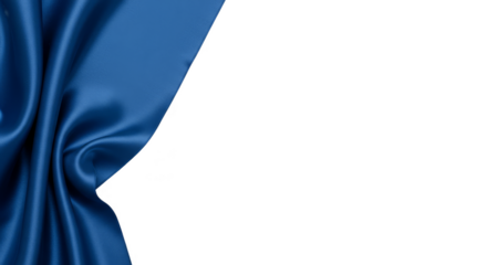 Blue Silk Satin Fabric Background Elegant Texture Textile Material