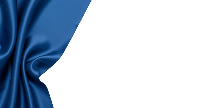 Blue Silk Satin Fabric Background Elegant Texture Textile Material