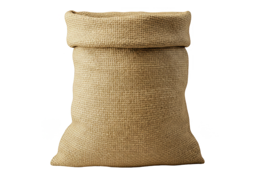 Burlap Sack Illustration Jute Canvas Bag Empty Rough Texture Natural