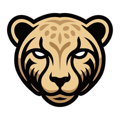 Tiger head vector illustration of a wild feline face in bold graphic design.