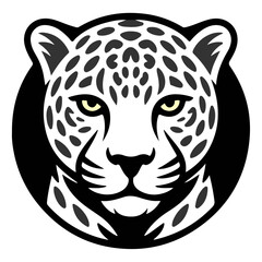 Cheetah Face head vector animal illustration logo.