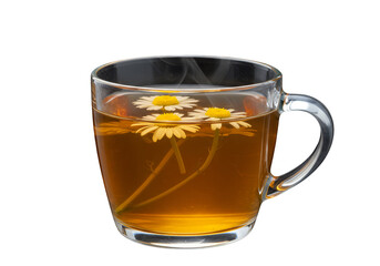 Chamomile Herbal Tea With Transparent Cup Flower Drink Transparent