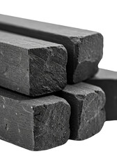 Charcoal Drawing Sticks Stack Texture Close Up Black Background